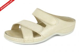 Berkemann 01023-879 BEIGE SHINY klapki damskie