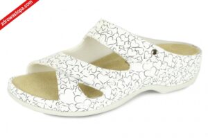 Berkemann 01027-046 WEISS SCHWARZ klapki damskie