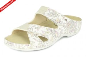 Berkemann 01027-244 WEISS CRACKE klapki damskie