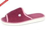 Frisco welur różowe kapcie damskie
