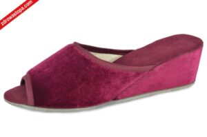 Rembut REMBUT wysokie BORDO kapcie damskie