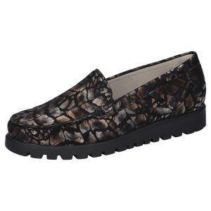 Waldlaufer 549001 114 001 FLORI SCHWARZ półbuty damskie