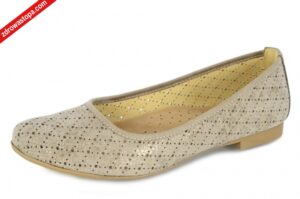 Axel 1554 BEŻ WOSK PYTON baleriny damskie