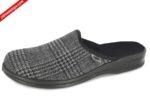 Befado 089M417 SZARY W KRATE klapki męskie
