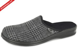 Befado 089M417 SZARY W KRATE klapki męskie