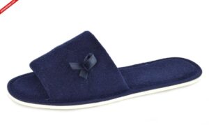 Frisco frotte granatowe kapcie damskie