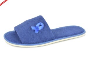 Frisco frotte niebieskie kapcie damskie