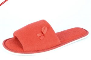 Frisco frotte czerwone kapcie damskie