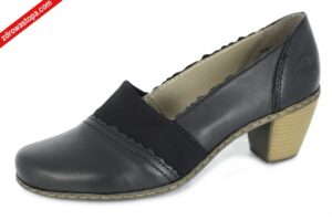 Rieker 40911-00 SCHWARZ czółenka damskie