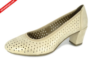 Rieker 41057-60 BEIGE czółenka damskie