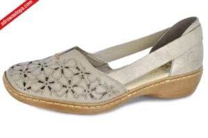 Rieker 41356-64 BEIGE półbuty damskie