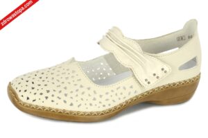 Rieker 41399-60 BEIGE półbuty damskie