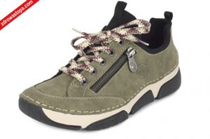 Rieker 45973-54 GRUN KOMBI półbuty damskie