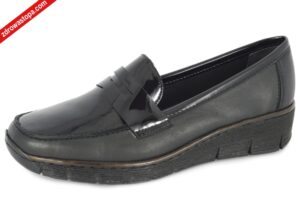 Rieker 53732-00 SCHWARZ półbuty damskie