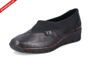 Rieker 53763-00 SCHWARZ półbuty damskie