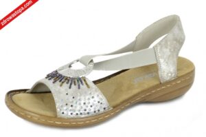 Rieker 60880-90 METALLIC sandały damskie