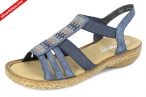 Rieker 628G7-14 BLAU sandały damskie