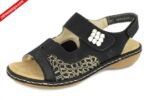 Rieker 65989-01 SCHWARZ sandały damskie