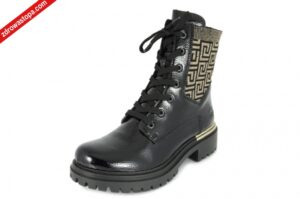 Rieker 72607-00 SCHWARZ KOMBI botki damskie