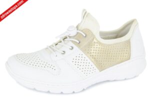 Rieker L3254-80 WEISS KOMBI półbuty damskie