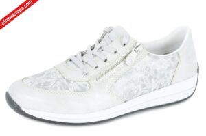 Rieker N1112-80 WEISS KOMBI półbuty damskie