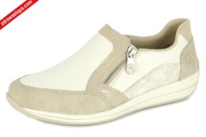 Rieker N1151-61 WEISS KOMBI półbuty damskie