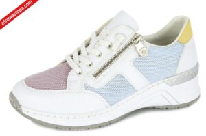 Rieker N4359-90 WEISS KOMBI półbuty damskie