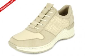 Rieker N4368-62 BEIGE półbuty damskie