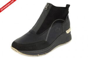 Rieker N6361-00 SCHWARZ botki damskie