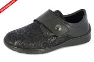 Unisoft 25PB18-8435 BLACK półbuty damskie