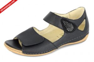 Waldlaufer 342H80 300 001 SCHWARZ sandały damskie