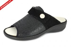 Waldlaufer 408H50 201 001 SCHWARZ klapki damskie