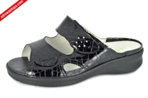 Waldlaufer 811503 314 361 SCHWARZ klapki damskie