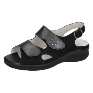 Waldlaufer 811004 329 361 SCHWARZ SILBER sandały damskie